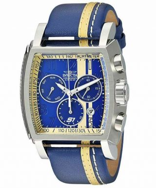 Invicta S1 Rally Race Team 48mm Blue Leather Z60 Swiss Chronograph Watch 26396