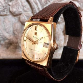 Vintage Zodiac Corsair Automatic Swiss Made Mens 17 Jewel Watch Restored Running