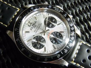 Alpha Daytona Silver Dial Black Insert 3 - Registered Chronograph Watch