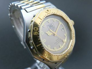 Tag Heuer 3000 Professional 934.  215 Quartz Watch Date 18k Gold Plated [6293]
