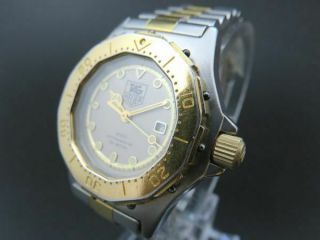 TAG HEUER 3000 Professional 934.  215 Quartz Watch Date 18K Gold Plated [6293] 2