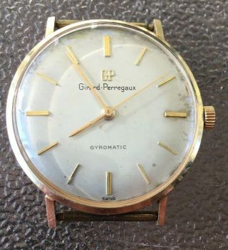 Vintage Running Girard Perregaux Gyromatic 10k Gold Filled Automatic Mens Watch