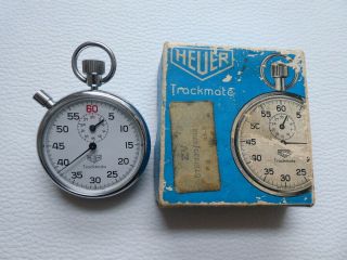 Elegant Rare Vintage Heuer Trackmate Stopwatch From 1970 