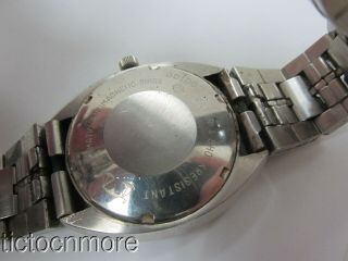 VINTAGE ZODIAC AUTOMATIC SST 36000 DAY DATE WATCH MENS 862 951 SILVER BLUE 35mm 8