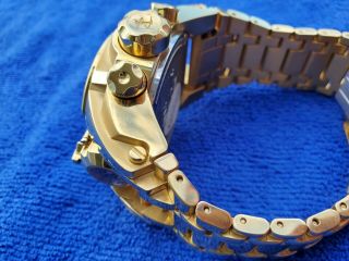 Invicta Reserve Bolt Zeus Magnum Swiss 18kt Gold Plated Dual Dial Blue Watch 7