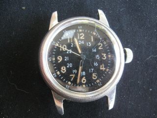 Waltham Type A - 17 Wrist Watch Cal.  6/0 D Wwii Military