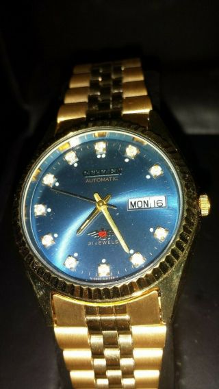 Vintage - Nos/nib - Citizen Automatic - 21 Jewel - Day/date - Diamond Dial Watch