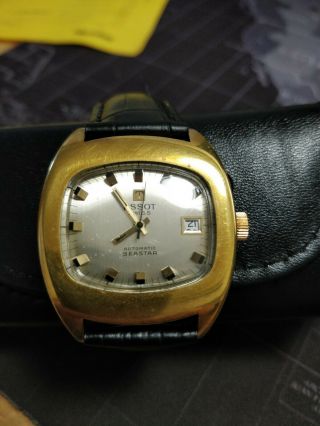 Vintage TISSOT SEASTAR men ' s watch,  SWISS,  AUTOMATIC Cal 784 - 2,  60s,  GP 2
