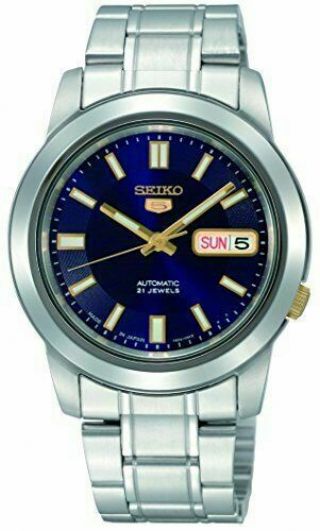 Seiko 5 Automatic Blue Dial Silver Stainless Steel Men 