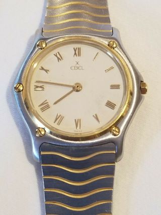 Ebel Ladies,  Stainless Steel And 18k Yellow Gold,  White Dial -