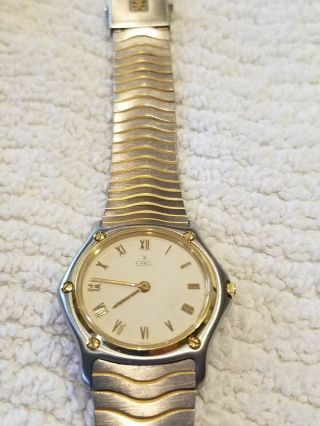 Ebel Ladies,  Stainless Steel and 18k Yellow Gold,  White Dial - 2