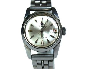 Vintage RADO Green Horse Date Silver Dial Stainless Steel Automatic Ladies Watch 2