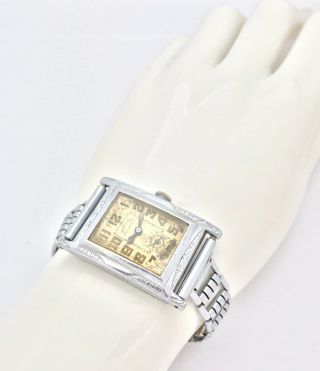 Vintage 1920s Art Deco Hoffman Hallwatch Shock Resist Mens Mechanical Wristwatch 4