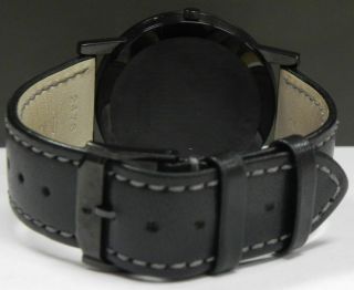 MOVADO Museum Black Men ' s Leather Swiss Quartz 40mm Watch 84.  G1.  1855.  A 3
