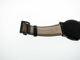MOVADO Museum Black Men ' s Leather Swiss Quartz 40mm Watch 84.  G1.  1855.  A 8