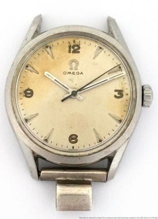 Omega 2667 - 4 Sc Sweep Second Mens Vintage 1950s Running Wrist Watch