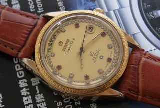 Vintage Titoni Cosmo King Gold Tone Automatic 25 Jewels Swiss Made Watch