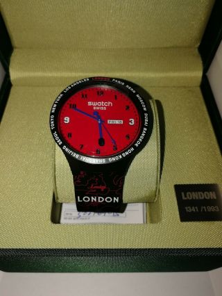 Swatch X Bape - Big Bold London Limited Edition Watch,  Boxed