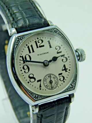 Rare Antique Wwi Era " Cut Down " Waltham Gents Art Deco Wrist Watch 0 Size
