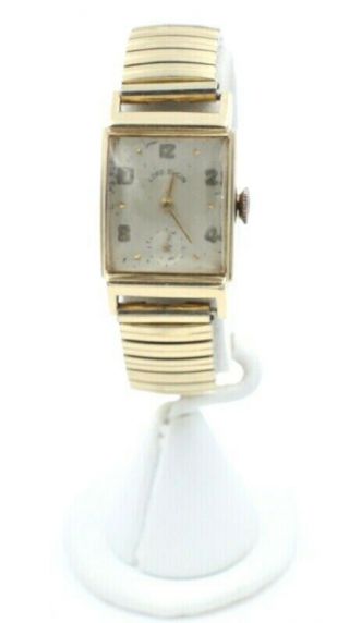 Vintage 10k Yellow Gold Lord Elgin 23 Jewel Mens Wrist Watch No Res 6530