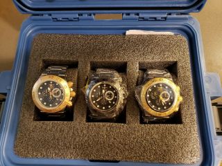 Invicta Men ' s Subaqua Sport Set - of 3 Quartz Chronograph Bracelet Watches w/case 2