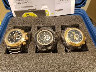 Invicta Men ' s Subaqua Sport Set - of 3 Quartz Chronograph Bracelet Watches w/case 3