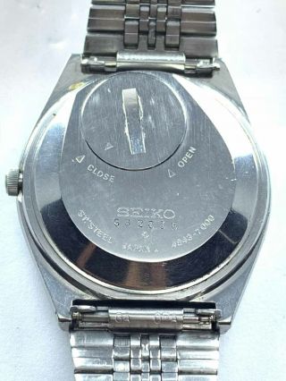 Vintage SEIKO GRAND QUARTZ GQ 4843 - 7000 Quartz Wrist Watch Japan 6