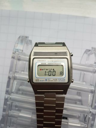 Seiko A639 - 5000 LCD Digital Vintage Watch 1980 Silver Stainless Alarm 3