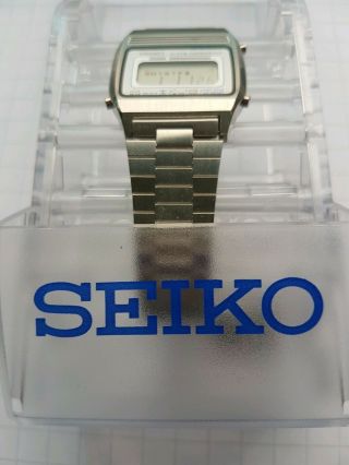 Seiko A639 - 5000 LCD Digital Vintage Watch 1980 Silver Stainless Alarm 8