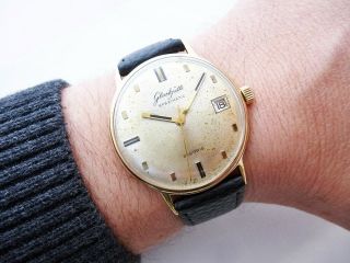 Rare Elegant German Glashutte / GlashÜtte Spezimatic Automatic Watch 1960 