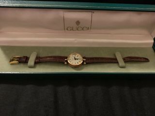 Vintage Gucci 2000l Quartz Gold Plated Ladies Watch