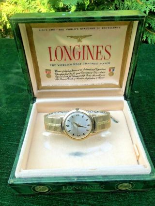 Vintage Longines 10k Gold Filled Mens Wristwatch - 1950 