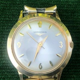 Vintage LONGINES 10k Gold Filled Mens Wristwatch - 1950 ' s 3