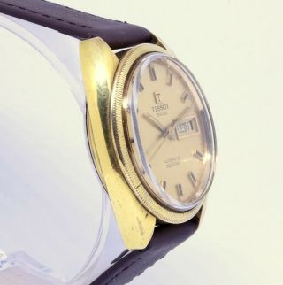 Vintage TISSOT Seastar fluted bezel,  automatic gold plated Day Date Cal 794 3