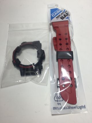 Casio G Shock Gwf - T1030a Black Red Frogman Band/bezel Fit For Gwf/gf - 1000