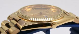 1980s NOS Seiko SQ 5Y23 8A60 8C4L Gold Bi - Polish Day Date Stainless Steel Watch 5