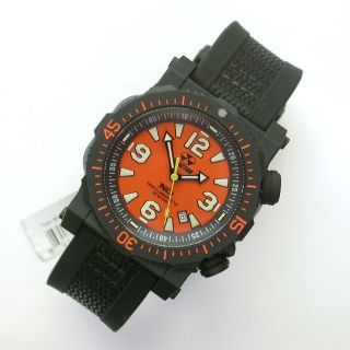 45.  5mm $500 Reactor Ss/polymer Titan Orange Nd Dial 200m Dive Watch 43808
