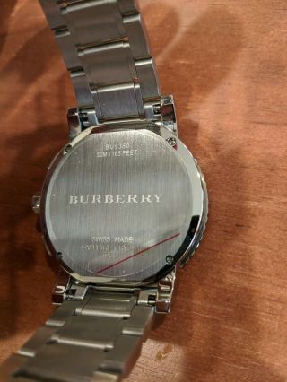 100 Burberry BU9380 Black Dial Chronograph Stainless Steel Men ' s Watch 4