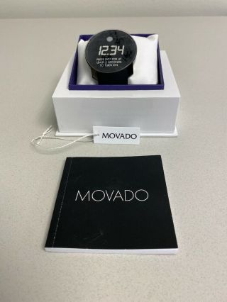 MOVADO BOLD TOUCH SCREEN DIGITAL DUAL TIME BLACK SILICONE MENS WATCH 4