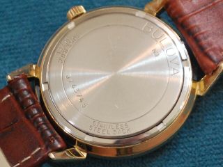 Vintage 1973 BULOVA 10KRGP 17J Automatic Men ' s Watch w/Date 7