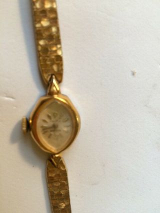 Vintage Bulova 10k Rgp Bezel Watch - For Repair 030353