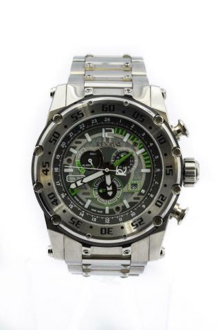 Renato Buzo Extreme Dual Time Limited Stainless Steel Wristwatch Model 8173