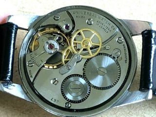 1940s UNIVERSAL GENEVE 24Hr MILITARY DIAL Ref 20502 Cal 267 RUNS STRONG 5