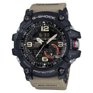 G - Shock Master Of G Mudmaster Twin Sensor Desert Tan Khaki Watch Gg1000 - 1a5