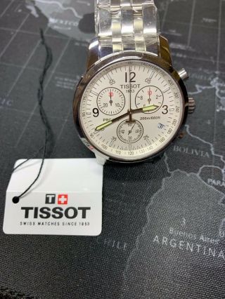 Tissot T - Sport Prc 200 T17.  1.  586.  32 White Wristwatch T461 Chronograph Men 