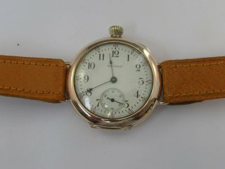 Vintage Waltham Driver Trench Watch O Size 15 Jewels 1907 Rose Gold Filled