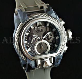 Invicta Reserve 52mm Bolt Zeus Magnum Swiss Dual Movements Chrono Gray Watch