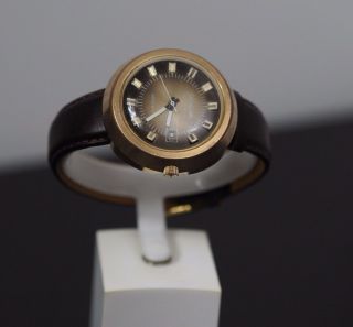 Glashutte Spezimatic Ufo 26 Jewels Gold Plated Vintage Automatic Watch