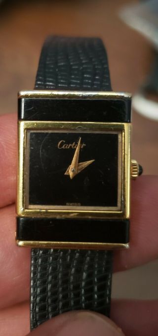Vintage Cartier Tank Watch 18k Electroplated
