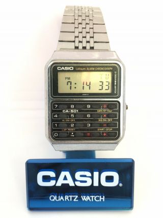Rare Vintage Casio Ca - 501 Digital Calculator Wrist Watch Nos Module 437 Japan